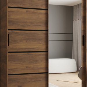 Szafa przesuwna z lustrem Garderoba RUBINO V2 150 orzech warmia 1029836 Szafa przesuwna z lustrem Garderoba RUBINO V2 150 orzech warmia 1029836