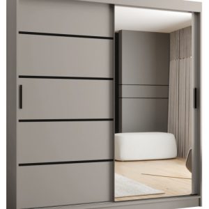 Szafa przesuwna z lustrem Garderoba RUBINO V2 180 kaszmir 685562 Szafa przesuwna z lustrem Garderoba RUBINO V2 180 kaszmir 685562