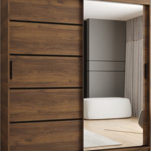 Szafa przesuwna z lustrem Garderoba RUBINO V2 180 orzech warmia 1029847 Szafa przesuwna z lustrem Garderoba RUBINO V2 180 orzech warmia 1029847