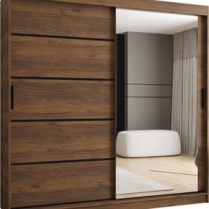 Szafa przesuwna z lustrem Garderoba RUBINO V2 200 orzech warmia 1029890 Szafa przesuwna z lustrem Garderoba RUBINO V2 200 orzech warmia 1029890
