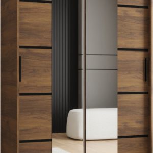 Szafa przesuwna z lustrem Garderoba RUBINO V4 120 orzech warmia 1029843 Szafa przesuwna z lustrem Garderoba RUBINO V4 120 orzech warmia 1029843