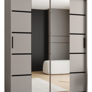 Szafa przesuwna z lustrem Garderoba RUBINO V4 150 kaszmir 685479 Szafa przesuwna z lustrem Garderoba RUBINO V4 150 kaszmir 685479