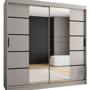 Szafa przesuwna z lustrem Garderoba RUBINO V4 200 kaszmir 685569 Szafa przesuwna z lustrem Garderoba RUBINO V4 200 kaszmir 685569