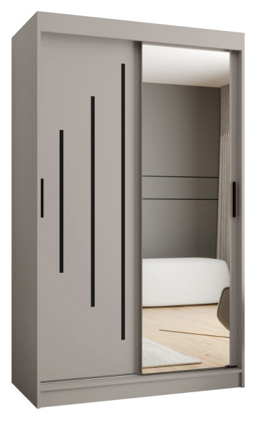 Szafa przesuwna z lustrem Garderoba RUBINO Y2 120 kaszmir 685496