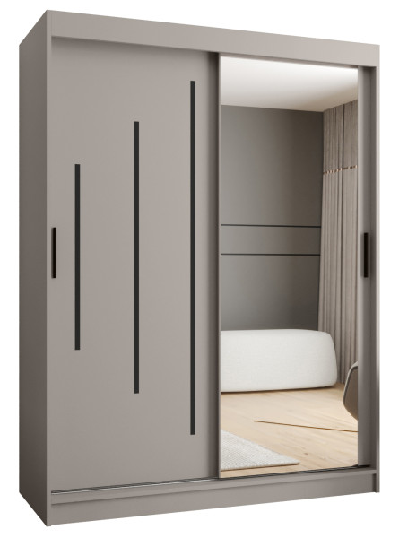 Szafa przesuwna z lustrem Garderoba RUBINO Y2 150 kaszmir 685495