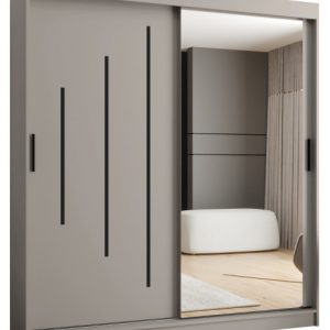 Szafa przesuwna z lustrem Garderoba RUBINO Y2 180 kaszmir 685574 Szafa przesuwna z lustrem Garderoba RUBINO Y2 180 kaszmir 685574
