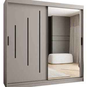 Szafa przesuwna z lustrem Garderoba RUBINO Y2 200 kaszmir 685510 Szafa przesuwna z lustrem Garderoba RUBINO Y2 200 kaszmir 685510