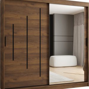 Szafa przesuwna z lustrem Garderoba RUBINO Y2 200 orzech warmia 1029817 Szafa przesuwna z lustrem Garderoba RUBINO Y2 200 orzech warmia 1029817