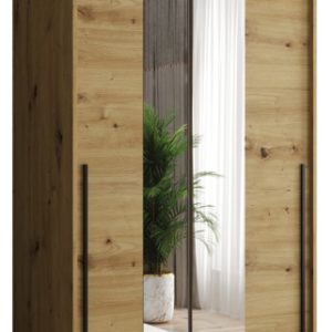 Szafa przesuwna z lustrem Garderoba SIMA T1 100 artisan + u. czarny 1078542 Szafa przesuwna z lustrem Garderoba SIMA T1 100 artisan + u. czarny 1078542