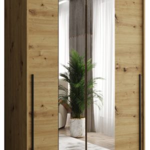 Szafa przesuwna z lustrem Garderoba SIMA T1 120 artisan + u. czarny 1078553 Szafa przesuwna z lustrem Garderoba SIMA T1 120 artisan + u. czarny 1078553