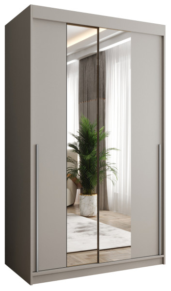 Szafa przesuwna z lustrem Garderoba SIMA T1 120 kaszmir + u. srebrny 1078861