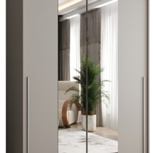 Szafa przesuwna z lustrem Garderoba SIMA T1 150 kaszmir + u. srebrny 1078882 Szafa przesuwna z lustrem Garderoba SIMA T1 150 kaszmir + u. srebrny 1078882