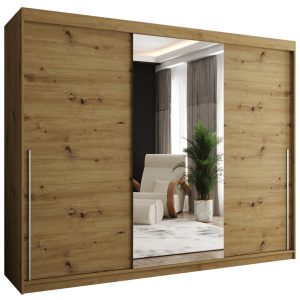 Szafa przesuwna z lustrem Garderoba SIMA T1 250 artisan + u. srebrny 1078822 Szafa przesuwna z lustrem Garderoba SIMA T1 250 artisan + u. srebrny 1078822