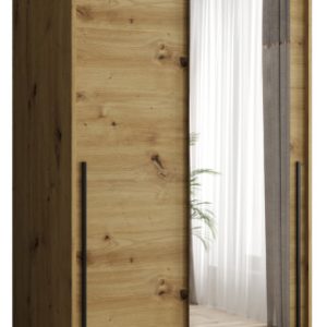 Szafa przesuwna z lustrem Garderoba SIMA T2 100 artisan + u. czarny 1078885 Szafa przesuwna z lustrem Garderoba SIMA T2 100 artisan + u. czarny 1078885