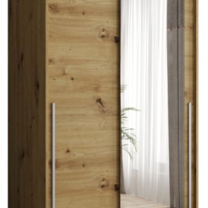 Szafa przesuwna z lustrem Garderoba SIMA T2 100 artisan + u. srebrny 1078869 Szafa przesuwna z lustrem Garderoba SIMA T2 100 artisan + u. srebrny 1078869