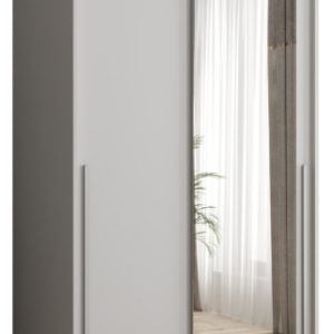 Szafa przesuwna z lustrem Garderoba SIMA T2 100 biały + u. srebrny 1078900 Szafa przesuwna z lustrem Garderoba SIMA T2 100 biały + u. srebrny 1078900