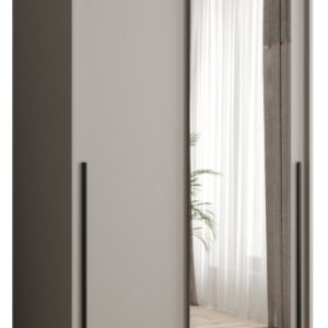 Szafa przesuwna z lustrem Garderoba SIMA T2 100 kaszmir + u. czarny 1078897 Szafa przesuwna z lustrem Garderoba SIMA T2 100 kaszmir + u. czarny 1078897