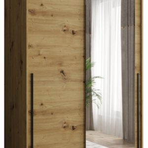 Szafa przesuwna z lustrem Garderoba SIMA T2 120 artisan + u. czarny 1078835 Szafa przesuwna z lustrem Garderoba SIMA T2 120 artisan + u. czarny 1078835
