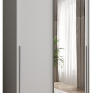 Szafa przesuwna z lustrem Garderoba SIMA T2 120 biały + u. srebrny 1078813 Szafa przesuwna z lustrem Garderoba SIMA T2 120 biały + u. srebrny 1078813