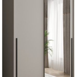 Szafa przesuwna z lustrem Garderoba SIMA T2 120 kaszmir + u. czarny 1078801 Szafa przesuwna z lustrem Garderoba SIMA T2 120 kaszmir + u. czarny 1078801