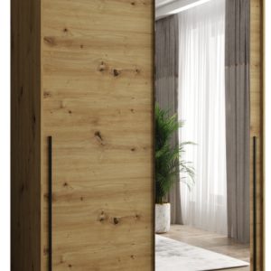 Szafa przesuwna z lustrem Garderoba SIMA T2 150 artisan + u. czarny 1078895 Szafa przesuwna z lustrem Garderoba SIMA T2 150 artisan + u. czarny 1078895