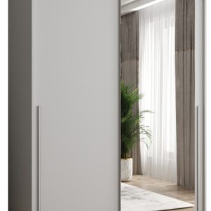 Szafa przesuwna z lustrem Garderoba SIMA T2 150 biały + u. srebrny 1078855 Szafa przesuwna z lustrem Garderoba SIMA T2 150 biały + u. srebrny 1078855