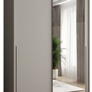 Szafa przesuwna z lustrem Garderoba SIMA T2 150 kaszmir + u. srebrny 1078838
