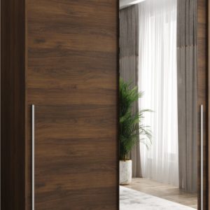 Szafa przesuwna z lustrem Garderoba SIMA T2 150 orzech + u. srebrny 1078809