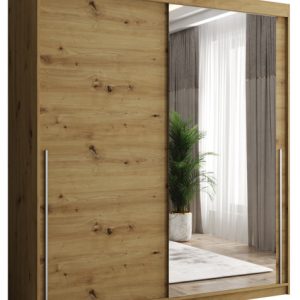 Szafa przesuwna z lustrem Garderoba SIMA T2 180 artisan + u. srebrny 1078851