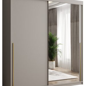 Szafa przesuwna z lustrem Garderoba SIMA T2 180 kaszmir + u. złoty 1078898