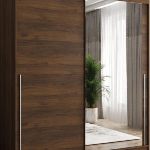 Szafa przesuwna z lustrem Garderoba SIMA T2 180 orzech + u. srebrny 1078828