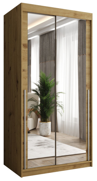Szafa przesuwna z lustrem Garderoba SIMA T3 100 artisan + u. srebrny 1079109