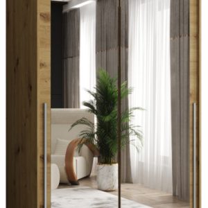 Szafa przesuwna z lustrem Garderoba SIMA T3 120 artisan + u. srebrny 1079070
