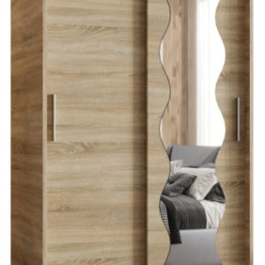 Szafa przesuwna z lustrem Garderoba Spoti 100 sonoma 565532 Szafa przesuwna z lustrem Garderoba Spoti 100 sonoma 565532