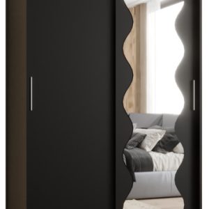 Szafa przesuwna z lustrem Garderoba Spoti 120 czarny 565568 Szafa przesuwna z lustrem Garderoba Spoti 120 czarny 565568
