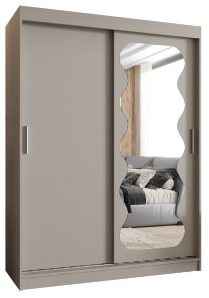 Szafa przesuwna z lustrem Garderoba Spoti 150 kaszmir 565540