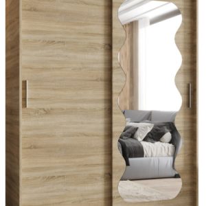 Szafa przesuwna z lustrem Garderoba Spoti 150 sonoma 565549 Szafa przesuwna z lustrem Garderoba Spoti 150 sonoma 565549