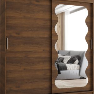 Szafa przesuwna z lustrem Garderoba Spoti 180 orzech warmia 1029869 Szafa przesuwna z lustrem Garderoba Spoti 180 orzech warmia 1029869