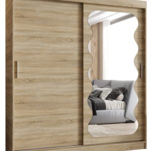 Szafa przesuwna z lustrem Garderoba Spoti 180 sonoma 565555 Szafa przesuwna z lustrem Garderoba Spoti 180 sonoma 565555