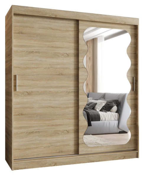 Szafa przesuwna z lustrem Garderoba Spoti 180 sonoma 565555