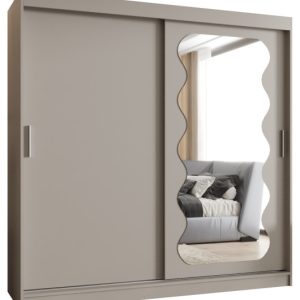 Szafa przesuwna z lustrem Garderoba Spoti 200 kaszmir 565548 Szafa przesuwna z lustrem Garderoba Spoti 200 kaszmir 565548
