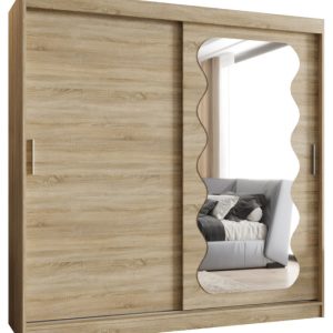 Szafa przesuwna z lustrem Garderoba Spoti 200 sonoma 565557 Szafa przesuwna z lustrem Garderoba Spoti 200 sonoma 565557