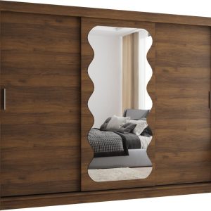 Szafa przesuwna z lustrem Garderoba Spoti 250 orzech warmia 1029881 Szafa przesuwna z lustrem Garderoba Spoti 250 orzech warmia 1029881