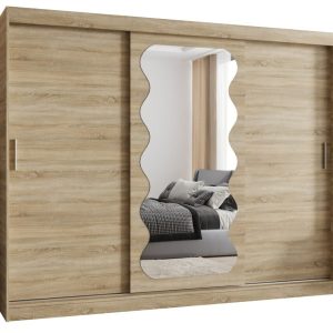 Szafa przesuwna z lustrem Garderoba Spoti 250 sonoma 565552 Szafa przesuwna z lustrem Garderoba Spoti 250 sonoma 565552