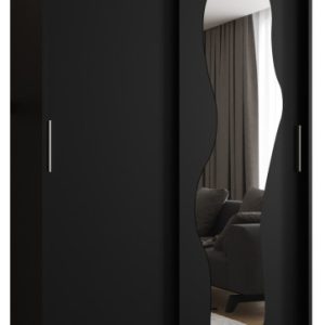 Szafa przesuwna z lustrem Garderoba Ultra 120 czarny 550122