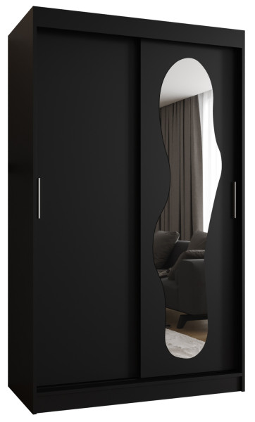 Szafa przesuwna z lustrem Garderoba Ultra 120 czarny 550122
