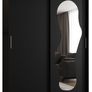 Szafa przesuwna z lustrem Garderoba Ultra 150 czarny 550079