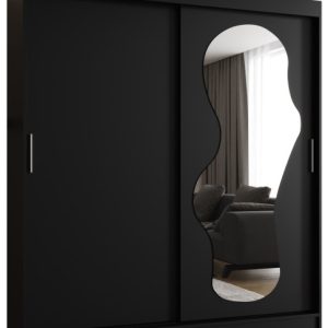 Szafa przesuwna z lustrem Garderoba Ultra 180 czarny 550115