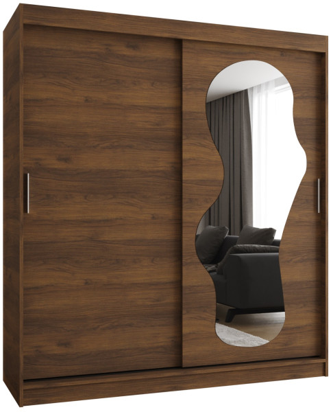 Szafa przesuwna z lustrem Garderoba Ultra 180 orzech warmia 1029875