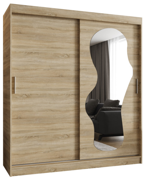 Szafa przesuwna z lustrem Garderoba Ultra 180 sonoma 550127